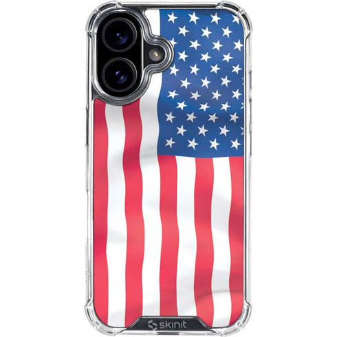 USA Flag iPhone 16 Plus Clear Case