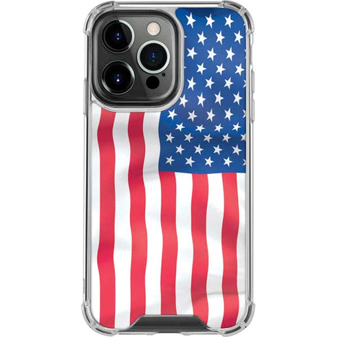 USA Flag iPhone 16 Pro Clear Case