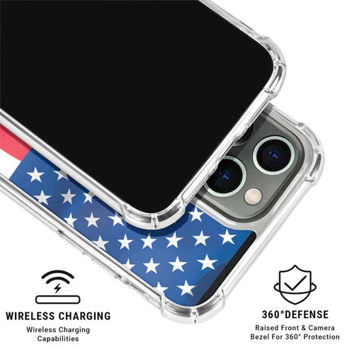 USA Flag iPhone 16 Pro Clear Case