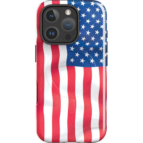 USA Flag iPhone 16 Pro Magsafe Impact Case