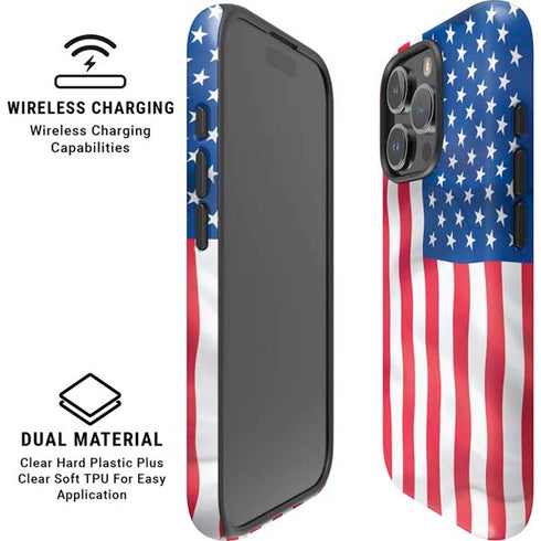 USA Flag iPhone 16 Pro Magsafe Impact Case