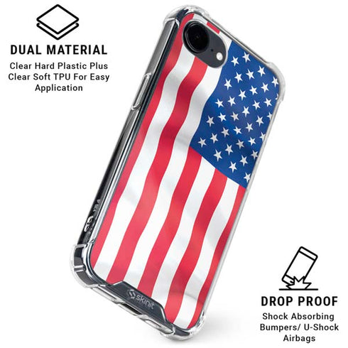 USA Flag iPhone 16e Clear Case