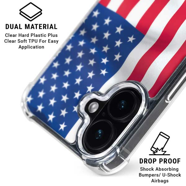 usa flag phone case The American Flag iPhone 17 Clear Case