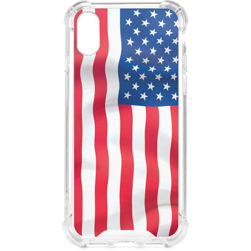 USA Flag iPhone XS Clear Case