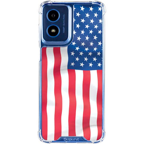 USA Flag Moto G 5G (2024) Clear Case