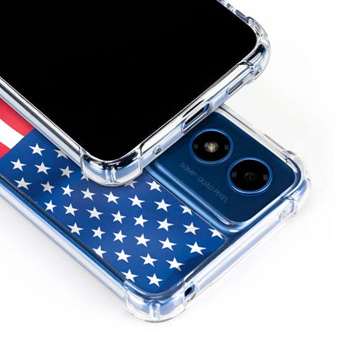 USA Flag Moto G 5G (2024) Clear Case