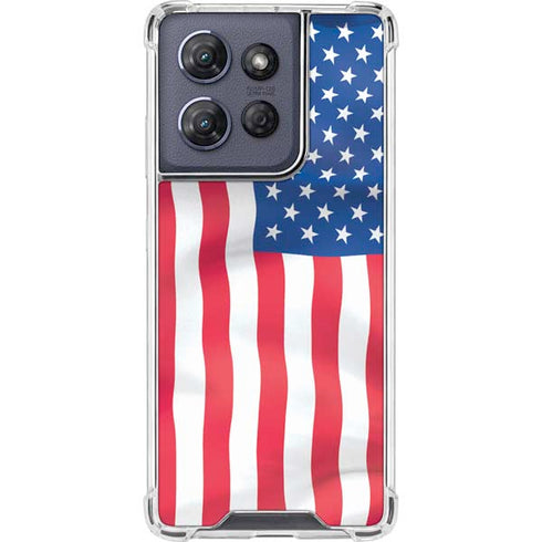 USA Flag Moto G Play 5G (2025) Clear Case