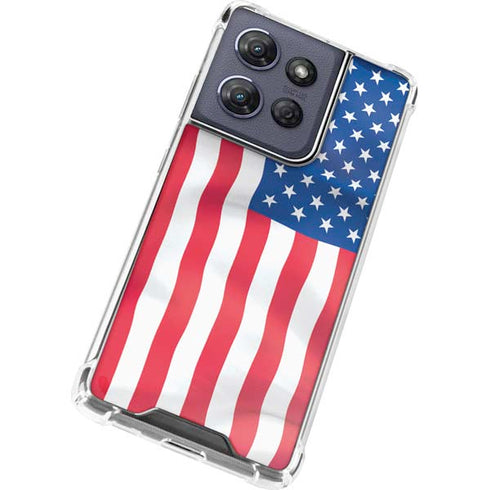 USA Flag Moto G Power 5G (2025) Clear Case
