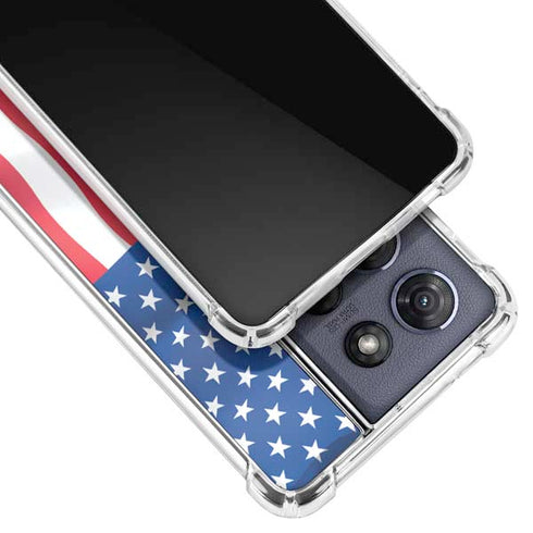 USA Flag Moto G Stylus 5G (2025) Clear Case