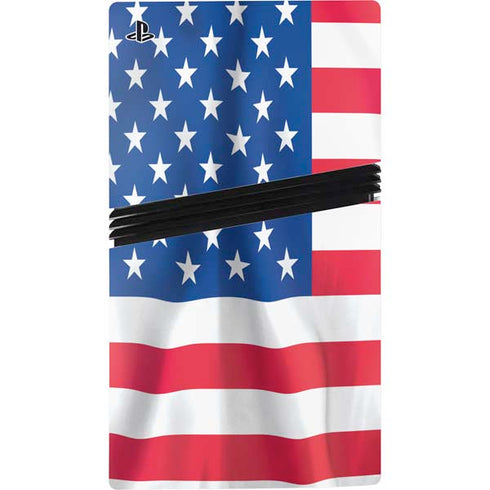 USA Flag PS5 Pro Disk Console Skin