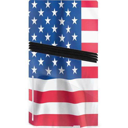USA Flag PS5 Pro Disk Console Skin