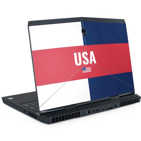 USA Flag Color Block Dell Alienware Skin