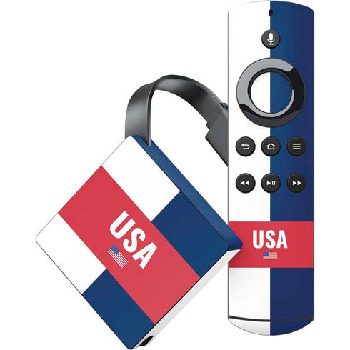 USA Flag Color Block Amazon Fire TV Skin