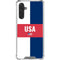 USA Flag Color Block Galaxy A17 Clear Case