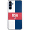USA Flag Color Block Galaxy A35 5G Clear Case