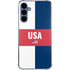 USA Flag Color Block Galaxy A35 5G Clear Case