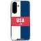 USA Flag Color Block Galaxy A36 5G Clear Case