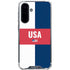 USA Flag Color Block Galaxy A36 5G Clear Case