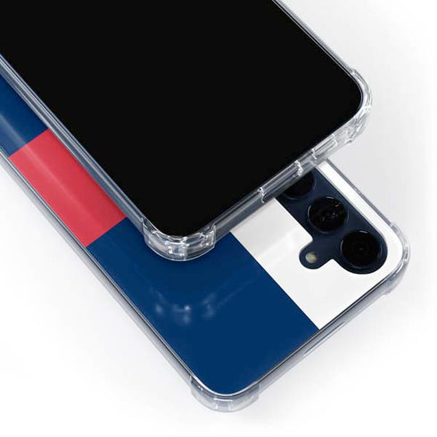 USA Flag Color Block Galaxy A55 5G Clear Case