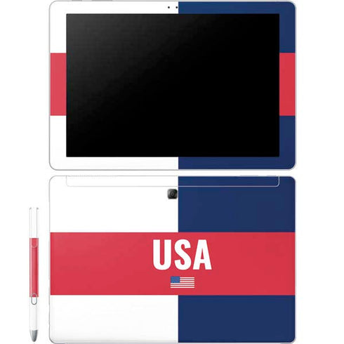 USA Flag Color Block Galaxy Book 12in Skin