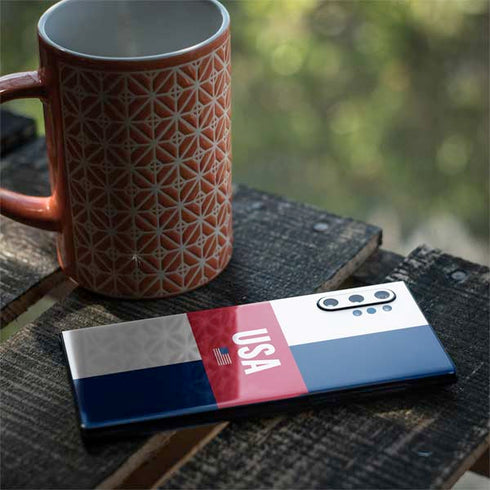 USA Flag Color Block Galaxy Note 10 Plus Skin