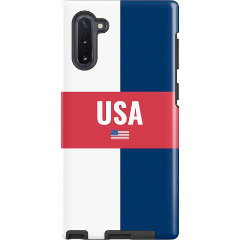 USA Flag Color Block Galaxy Cases