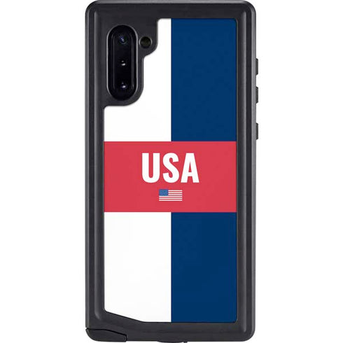 USA Flag Color Block Galaxy Cases