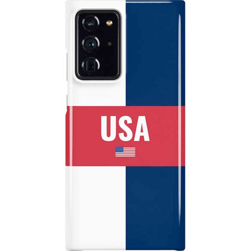 USA Flag Color Block Galaxy Cases