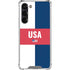 USA Flag Color Block Galaxy S24 FE Clear Case