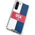 USA Flag Color Block Galaxy S24 FE Clear Case