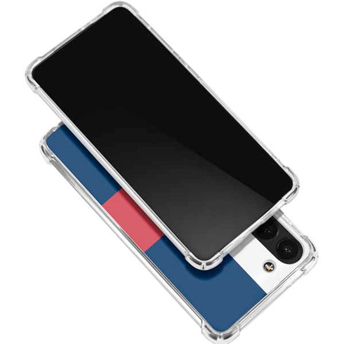 USA Flag Color Block Galaxy S24 FE Clear Case