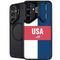 USA Flag Color Block Galaxy S24 FE Kickstand Case