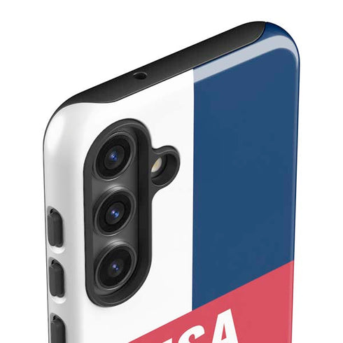 USA Flag Color Block Galaxy S25 Impact Case