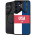 USA Flag Color Block Galaxy S25 Kickstand Case