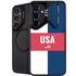 USA Flag Color Block Galaxy S25 Plus Kickstand Case
