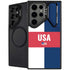 USA Flag Color Block Galaxy S25 Ultra Kickstand Case