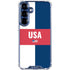 USA Flag Color Block Galaxy S25 Plus Clear Case