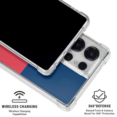 USA Flag Color Block Galaxy S25 Ultra Clear Case