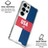 USA Flag Color Block Galaxy S25 Ultra Clear Case