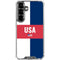 USA Flag Color Block Galaxy S26 Clear Case