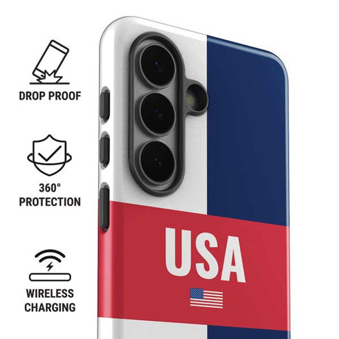USA Flag Color Block Galaxy S26 Impact Case