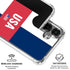 USA Flag Color Block Galaxy S26 Plus Clear Case