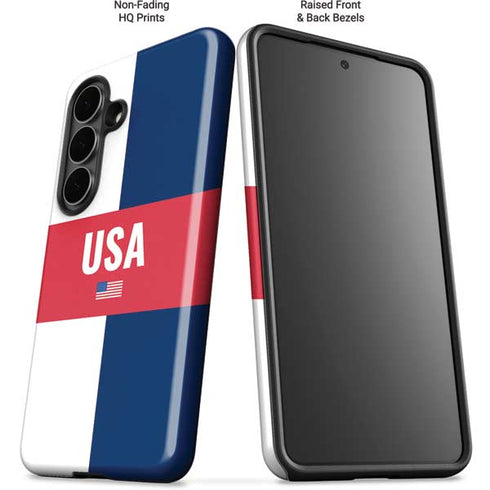 USA Flag Color Block Galaxy S26 Plus Impact Case