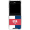 USA Flag Color Block Galaxy Z Flip6 Clear Case