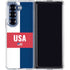 USA Flag Color Block Galaxy Z Fold6 Clear Case
