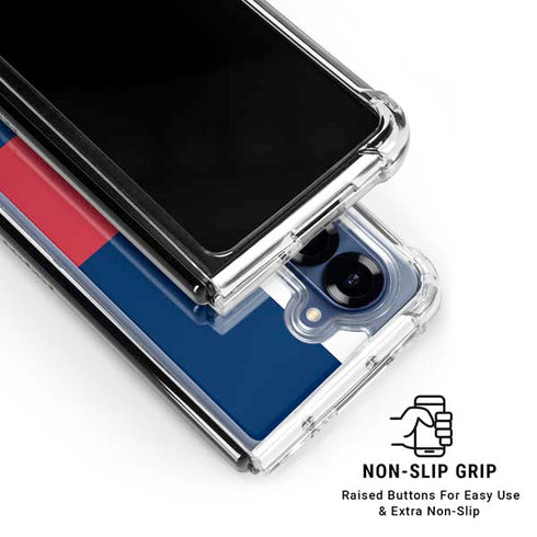 USA Flag Color Block Galaxy Z Fold6 Clear Case