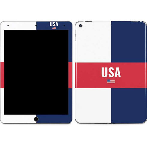 USA Flag Color Block iPad Skins