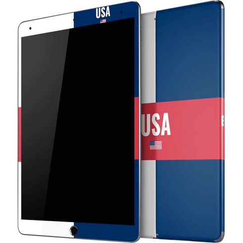 USA Flag Color Block iPad Skins