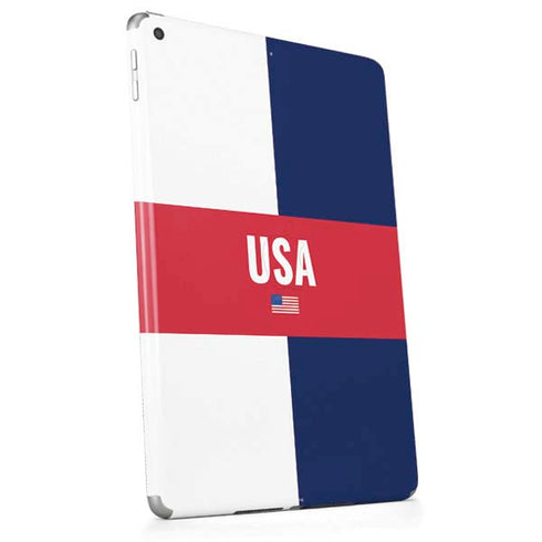 USA Flag Color Block Apple iPad Skin