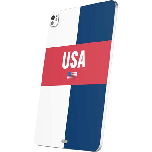 USA Flag Color Block iPad Pro 13in M4 (2024) Skin